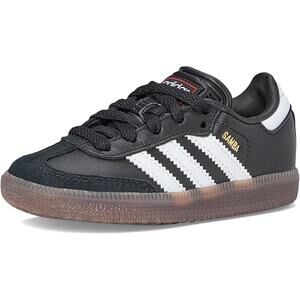 NWT adidas Samba Indoor Sneaker, Black/White/Gum, 2 US Unisex Little Kid